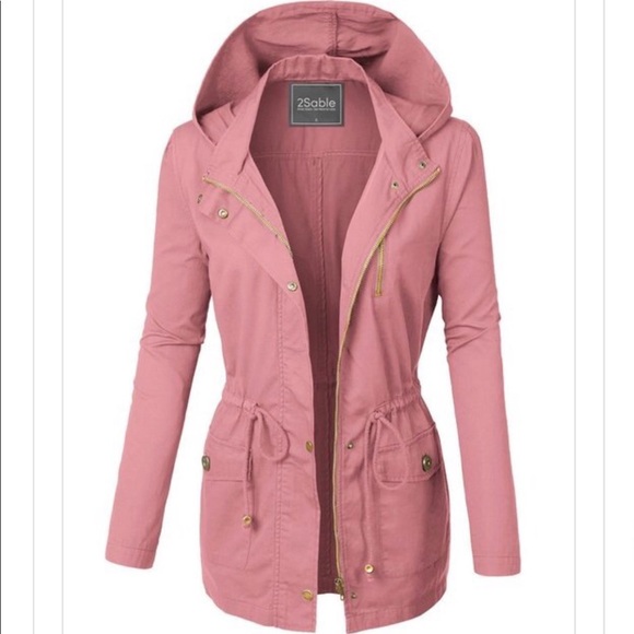 New Mauve Utility Anorak Jacket - Picture 2 of 4